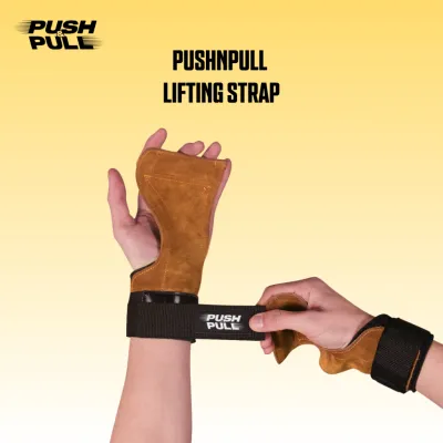Pushnpull Heavy Lifting Straps | Lifting Grips | Lifting Gloves | Grip Coverage | Palm Protection | Wrist Protection
