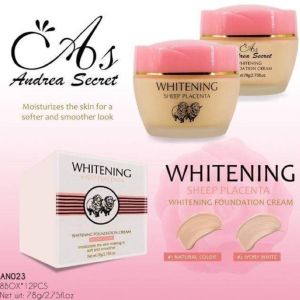 Andrea Secret Sheep Placenta Whitening Foundation Cream Available in Natural & Ivory White 78g AN023
