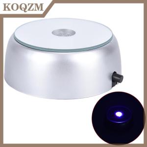 KOQZM 1 chiếc đế phát sáng 4 bóng LED đế đứng tròn nhiều màu trưng bày kính pha lê ánh sáng