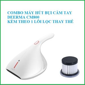 Combo máy hút bụi giường nệm chăn gối cầm tay diệt khuẩn Deerma CM800 kèm theo lõi lọc thay thế - Bảo hành 12 tháng
