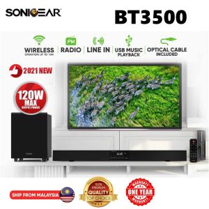 Sonic Gear BT3000 & BT2100 & BT3500 & BT5300 & BT5500 & BT6500 Sound Bar With Subwoofer Wireless Remote Bluetooth Sound System-TV Sound bar