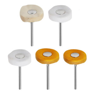 5pcs Mini Drill Abrasive Brush Cloth Felt Buffing Polishing Wheel with 2.35-3mm Shank for Rotary Tool Accessories