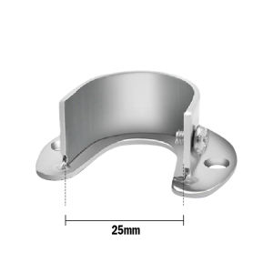 KOVEX 1Pcs Stainless Steel Wardrobe Rods Bracket Closet Flange Rod End Supports Curtain Rod U Holder Shaped COD