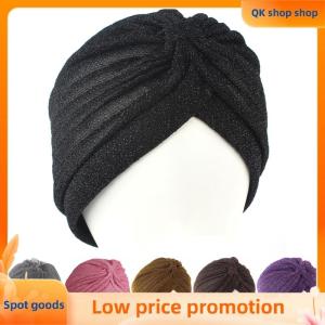 ✨QK shop✨ Fashion Men Women Stretchable Soft Indian Style Turban Hat Head Wrap Band Cap