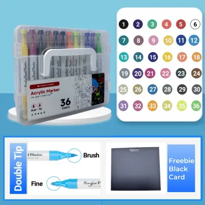 24/36/48/60/72/96/120 Colors Dual-Tip Acrylic Marker Pen Set Double Head Acrylic Pens