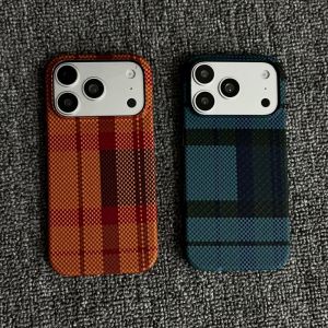 NEW Carbon Fiber Texture Slim Magnetic For Magsafe Case For iPhone 17 16 15 14 13 12 Pro Max Hard PC Wireless Charge Cover Funda