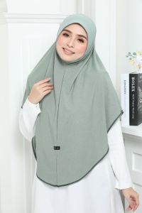 SARONG HUB Tudung Sarung Labuh Berdagu ZALEHA Tudung Sauh Niqab Instant Labuh 2XL Plain Hijab