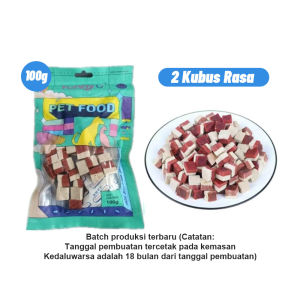 FUNNY U Cube Dog Cat treats - Snack Anjing Kucing Dental Chew Anjing Sanck Treat Meat Cube Pure Beef Sushi Doggy 100gr