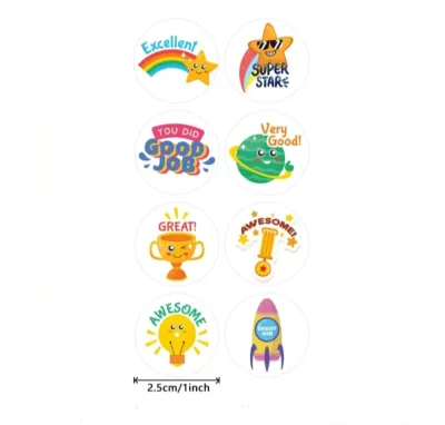 100 Pcs - Stiker Motivasi Anak Reward Sticker