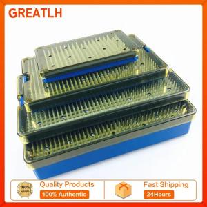 GREATLH Silicone sterilization tray case opthalmic surgical instrument dental instrument Disinfection box