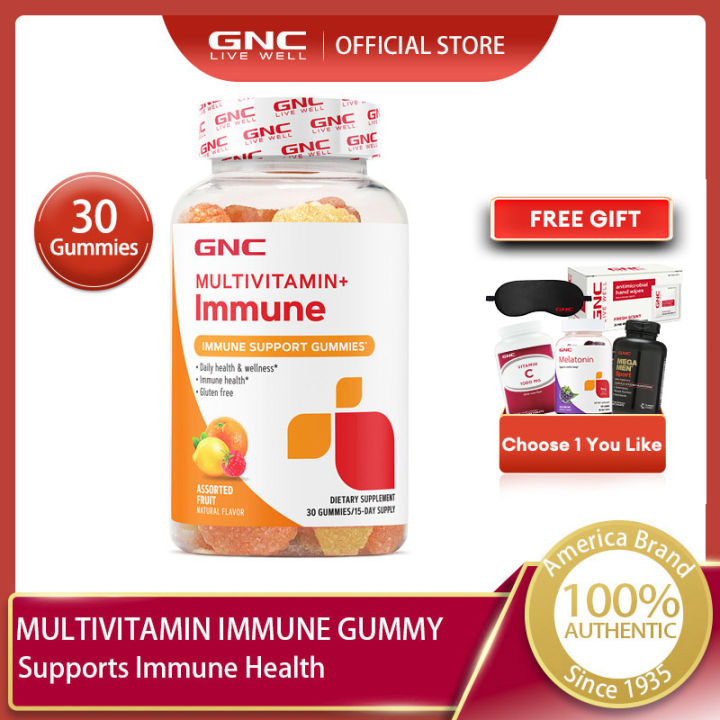 GNC Multivitamin+ Immune 30 Gummies Natural Flavor Support Daily
