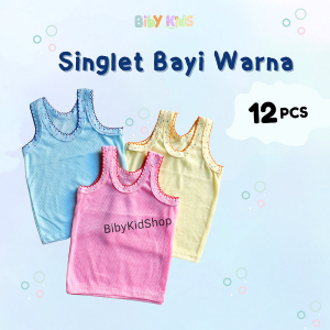 6PCS Singlet Bayi Perempuan Laki Laki 0 6 Bulan / Singlet Anak 1 Tahun / Kaos Dalam Anak Bayi