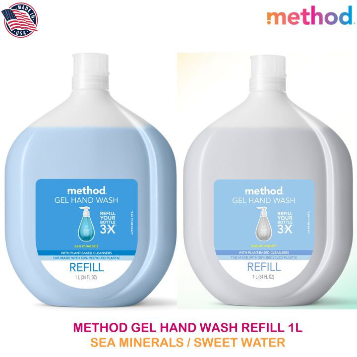 METHOD Gel Hand Wash Refill Pack 1L - NATURALLY DERIVED I PARABEN FREE ...