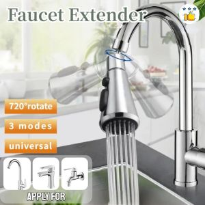 Kitchen Faucet Extender 3 Modes 720° Rotatable Universal Anti Splash Pressure Booster Faucet