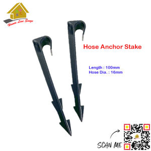 100mm ⌀16mm Hose Anchor Stake Ground Bracket C-Type for Irrigation Watering System 100mm ⌀ Pendakap Tanah Pancang Hos 16mm 100毫米 ⌀16毫米软管锚桩地面支架 C 型用于灌溉浇水系统