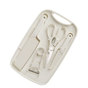 MyKitchen 5 in 1 Mini Knife Cutting Board Scissors Set