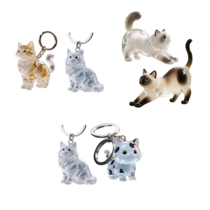 Pet Memorial Accessory Keychain With Hair Encapsulation Cats Furs Display Case Pet Hair Collection Container Ornament