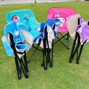 Christmas Gift Halloween Sanrio Folding Backrest Chair Hello Kitty Kawaii Kuromi Anime In-Vehicle Portable Outdoors Travel Camp Beach Go Fishing Chair