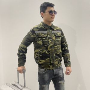 Áo điều hoà chống nắng nóng chất liệu vải kaki 2 lớp co dãn tốt