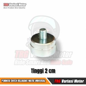 Peninggi Shock Belakang Matic Universal High Quality TRG Silver Crome