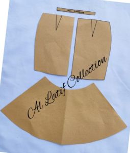 pola instan / pola jiplak Rok Span Duyung