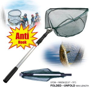 Saringan Serok Serokan Seseran Lamit Keramba Pencendok Tanggok Jaring Pancing Tangkap Tangkapan Ikan Udang Kepiting Lipat Segitiga Besar Jumbo Teleskopik Laut Danau Aluminium Alloy Triangle 1.9 Meter 1.9M 2 M Retractable Fishing Net 190cm