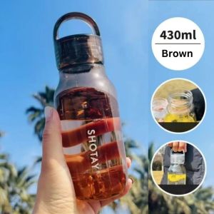 Tritan water bottle 430/670ml BPA free transparent with handle design car holder
