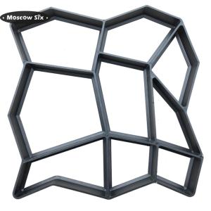 [Moscow Six] ♬ แม่พิมพ์พื้นทางเดินสำหรับตกแต่งสวนปูพื้นทางเดินในสวนแบบ DIY แม่พิมพ์คอนกรีตลายอิฐปูนซีเมนต์