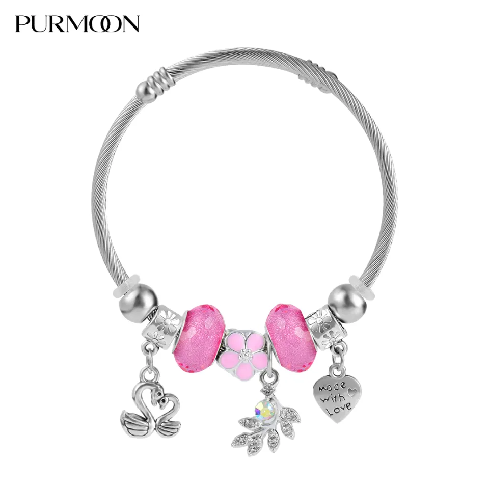 Purmoon Adjustable Bracelet Lucky Charm Bangles Cute Beads Lady