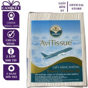 Giấy ăn cân Hàng Không vuông 2 lớp x 450 tờ loại cao cấp cho nhà hàng quán cafe quán ăn