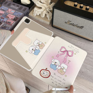 เคสiPadหมุน 360°Air5 Air7 Gen10 ที่ใส่ปากกา Bow puppy case iPad Gen9 Air6 Gen11 Pro11 2024 Air6/7 13 Pro13 2024