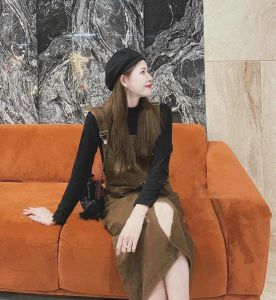 YẾM VÁY DÀI KAKI JEAN SIÊU CO GIÃN MỀM TÚI CÁ TÍNH FREESIZE 45-60KG TÙY CHIỀU CAO