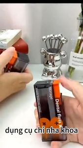 Hộp Đựng Tăm Chỉ Nha Khoa Nút Bấm Tự Động Mini Bỏ Túi Chống Nước Chống Bụi