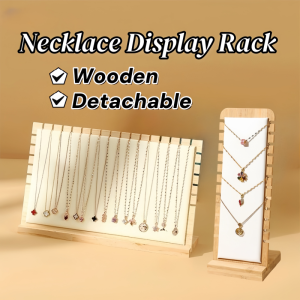 Wooden Necklace Rack Pendant Jewelry Display Stand Board Jewelry Ornaments Organizer Rack