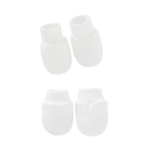 No Scratch Mittens Socks Set Anti Scratching Gloves Foot Covers Handguard Mitts for 0-12Month Infants Newborn Baby Gifts