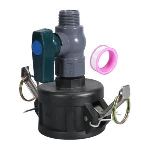 IBC Tank Adapter 2Inch Lock for 275 330 Gallon to Garden Hose With Portable Sturdy Round Valves Garden Supplies