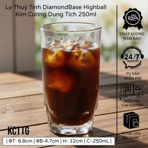 Set 12 Ly Thủy Tinh Dáng Cối Sọc Nhỏ 250ml - Tiện Dụng Cho Gia Đình & Quán Cafe