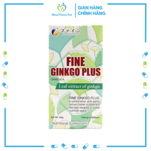 Viên Uống Giảm Stress Tăng Trí Nhớ Cải Thiện Chứng Đau Đầu Mất Ngủ Fine Ginkgo Plus 400 Viên
