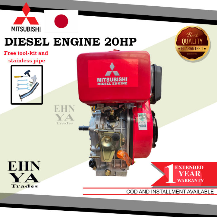 Mitsubishi Diesel Engine 20 HP 198F Highspeed Lowspeed Electric And ...