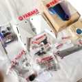 KIT ACCESSORIES AKSESORIS COVER COWLING COWL + COVER TUTUP PELINDUNG KNALPOT + VISOR WARNA BUNGLON + SLIDER SLIDDER ENGINE GUARD PELINDUNG MESIN SET + USB CHARGER HP YAMAHA NEW VIXION NVA ORIGINAL ORISINIL ORI ASLI YGP 90798-C013. 