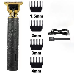 T9 เครื่องโกนหนวดไฟฟ้าแบบชาร์จปัตตาเลี่ยนได้สำหรับผู้ชายเครื่องโกนหนวดไฟฟ้าวินเทจแบบ USB ตัดผมมืออาชีพ