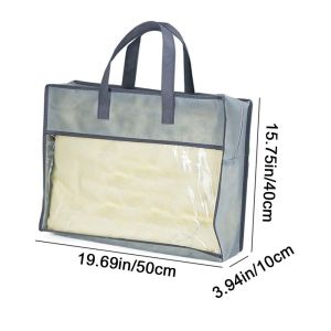 GAOSU Chống bụi Túi đựng quần áo trong suốt Vải không dệt Sức chứa lớn Túi sắp xếp đồ chơi Di động Chống ẩm Túi đựng chăn Dành cho gia đình