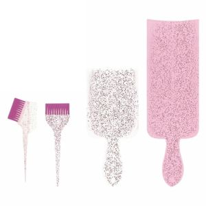 NCUMBE 3/4Pcs Soft Bristles Hair Dyeing Brush Flexible Hair Coloring Highlight Dyeing Set Easy Clean Hair Highlighting Hair Dye Brush Set Styling Accessories