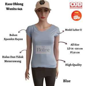 Floline Ols - Kaos Atasan Fashion Wanita Rayon Premium High Quality 642