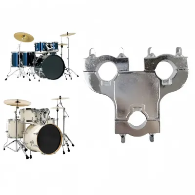 Clamp Drum Lubang Tiga Double Clamp Solid Silve Solid Silve
