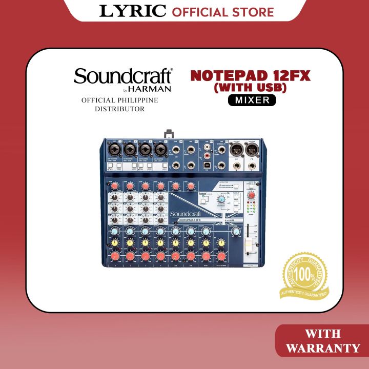 Soundcraft Mixer (Notepad12FX) Lazada PH