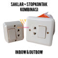 Saklar engkel stop/saklar stop kontak with saklar  Inbow dan Outbow Dexta Berkualitas SNI. 