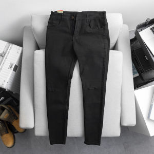 Quần jean nam co giãn dài trơn xước rách wash đẹp cao cấp form ôm slim VNO91