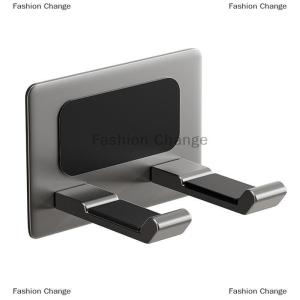 [COD] Fashion Change Aluminum Hair Dryer Holder Wall Mounted Self Adhesive No Drill Hairdryer Rack For Punch Free Bathroom Dryer Storage Organizer