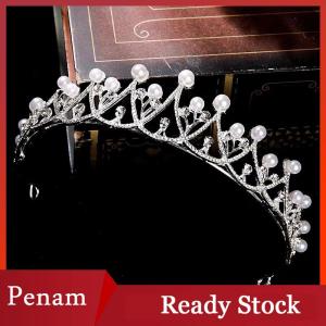 [PAM] 2023 New Women Girls Color Crown Headwear Korean Tiara Fashion Birthday Dress Rhinestone Crown Hair Accessories